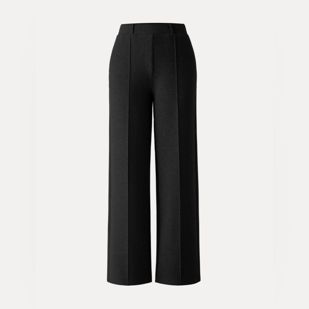 NWT OGL FuzzLuxe High Waisted Straight Leg Pull On Pant Black